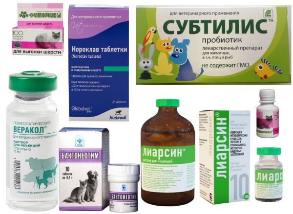 Разные ветеринарные препараты для лечения болезней пищеварительной системы